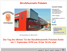 Tablet Screenshot of feuerwehr-potsdam.de